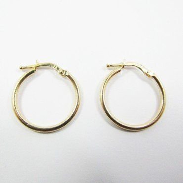 PENDIENTES ARO ORO AMARILLO TUBO