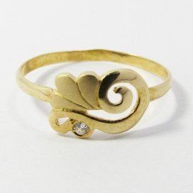 SORTIJA NIÑA ORO AMARILLO PIEDRA
