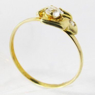 SORTIJA NIÑA ORO AMARILLO PIEDRA