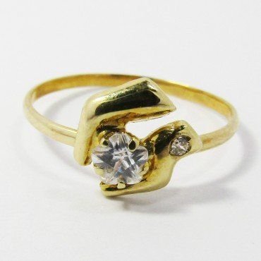 SORTIJA NIÑA ORO AMARILLO PIEDRA