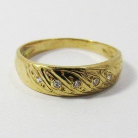 SORTIJA NIÑA ORO AMARILLO PIEDRA