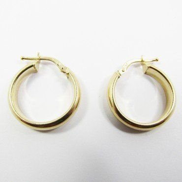 PENDIENTES ARO ORO AMARILLO TUBO