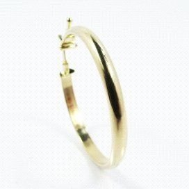 PENDIENTES ARO ORO AMARILLO TUBO