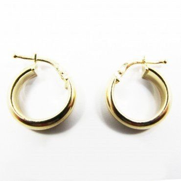 PENDIENTES ARO ORO AMARILLO TUBO