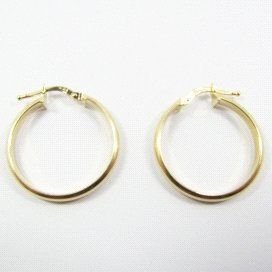 PENDIENTES ARO ORO AMARILLO TUBO