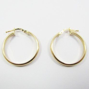 PENDIENTES ARO ORO AMARILLO TUBO