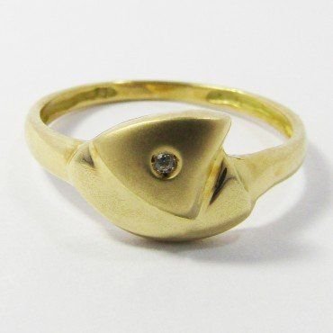 SORTIJA NIÑA ORO AMARILLO PIEDRA