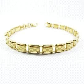PULSERAS CABALLERO ORO AMARILLO ITALIANO