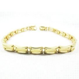 PULSERAS CABALLERO ORO AMARILLO ITALIANO