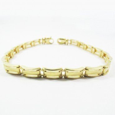 PULSERAS CABALLERO ORO AMARILLO ITALIANO