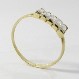 SORTIJA NIÑA ORO AMARILLO PIEDRA