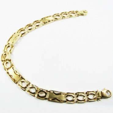 PULSERAS CABALLERO ORO AMARILLO ITALIANO