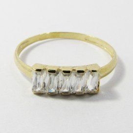 SORTIJA NIÑA ORO AMARILLO PIEDRA