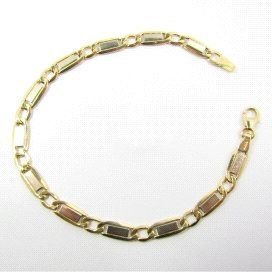 PULSERA SRA. ORO BICOLOR ITALIANO LISO