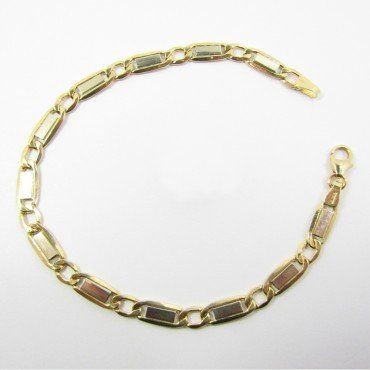 PULSERA SRA. ORO BICOLOR ITALIANO LISO