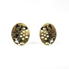PENDIENTES ORO BICOLOR