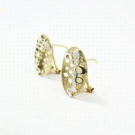 PENDIENTES ORO BICOLOR