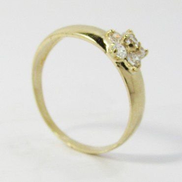 SORTIJA NIÑA ORO AMARILLO PIEDRA