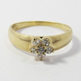 SORTIJA NIÑA ORO AMARILLO PIEDRA