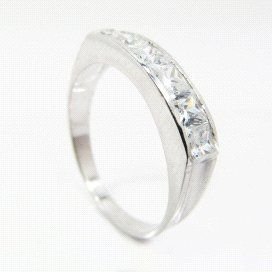SORTIJA ORO BLANCO PIEDRA