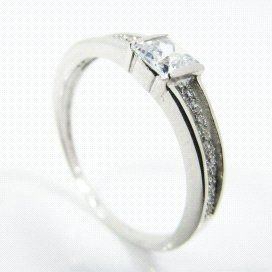 SORTIJA ORO BLANCO PIEDRA
