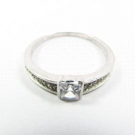SORTIJA ORO BLANCO PIEDRA