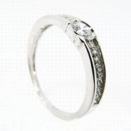 SORTIJA ORO BLANCO PIEDRA