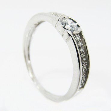 SORTIJA ORO BLANCO PIEDRA