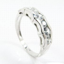 SORTIJA ORO BLANCO PIEDRA