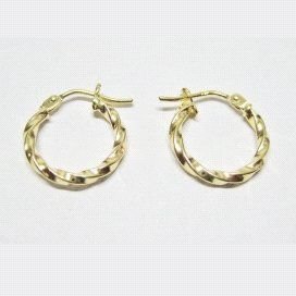 PENDIENTES ARO ORO AMARILLO GALLON