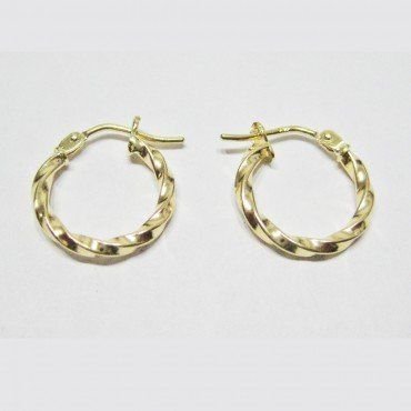 PENDIENTES ARO ORO AMARILLO GALLON