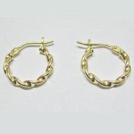 PENDIENTES ARO ORO AMARILLO GALLON