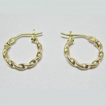 PENDIENTES ARO ORO AMARILLO GALLON
