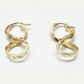PENDIENTES ARO ORO AMARILLO ITALIANO