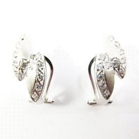 PENDIENTES ORO BLANCO PIEDRA