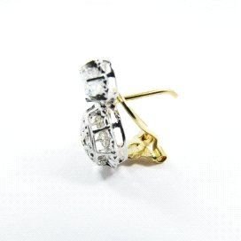 PENDIENTES ORO BLANCO PIEDRA
