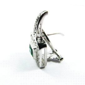 PENDIENTES ORO BLANCO PIEDRA