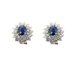 PENDIENTES ORO BLANCO PIEDRA