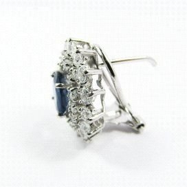 PENDIENTES ORO BLANCO PIEDRA