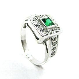 SORTIJA ORO BLANCO PIEDRA