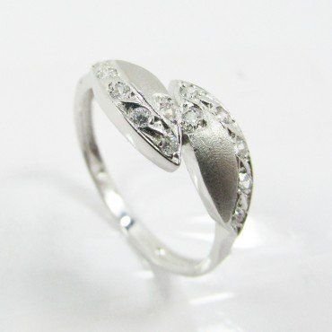 SORTIJA ORO BLANCO PIEDRA