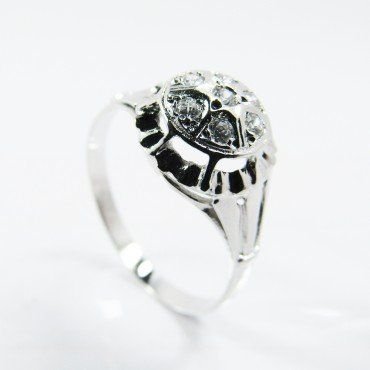 SORTIJA ORO BLANCO PIEDRA