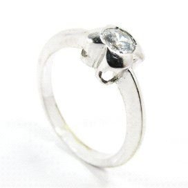SORTIJA ORO BLANCO PIEDRA