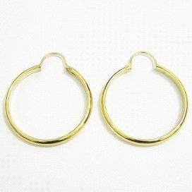 PENDIENTES ARO ORO AMARILLO MEDIA CAÑA