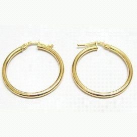 PENDIENTES ARO ORO AMARILLO TUBO