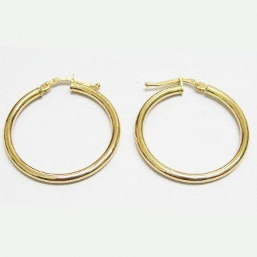 PENDIENTES ARO ORO AMARILLO TUBO