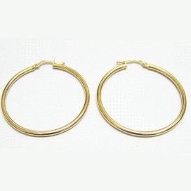 PENDIENTES ARO ORO AMARILLO TUBO