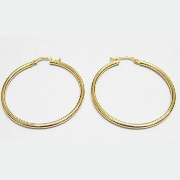 PENDIENTES ARO ORO AMARILLO TUBO