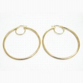 PENDIENTES ARO ORO AMARILLO TUBO