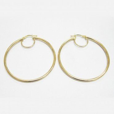 PENDIENTES ARO ORO AMARILLO TUBO